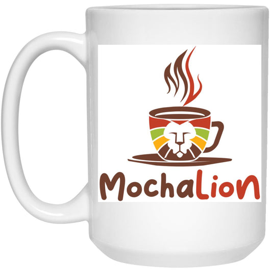 21504 15 oz. Mocha Lion White Mug